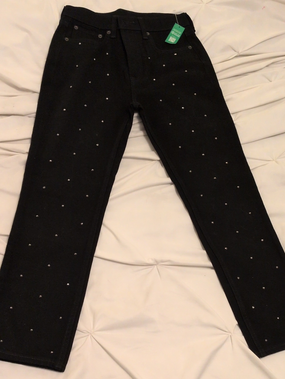 GAP Black Straight-Leg Jeans with Silver Studs